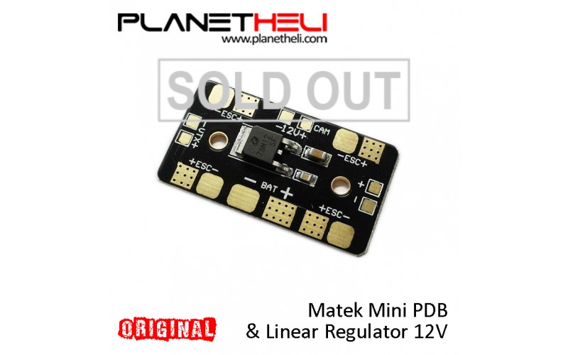 Matek Mini PDB Power Distribution Board With 12V Linear Voltage Regulator For FPV Multicopter